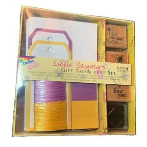 Delta Little Sayings Gift Tag & Card Set New Craft Kit Cards/Tags DIY Rubber Sta